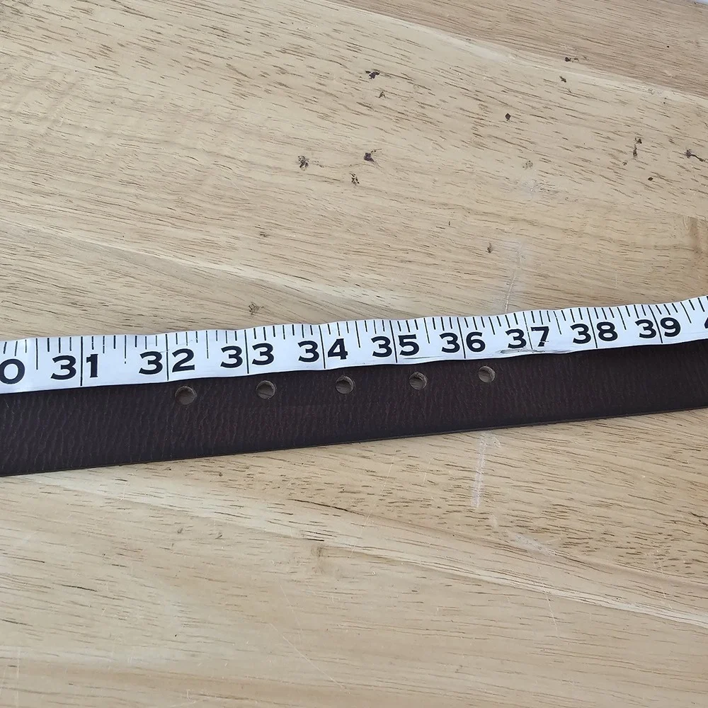 Ridge Mountain NWT Men's Size 32 Western Brown‎ 100% Leather Belt Silver Buckle